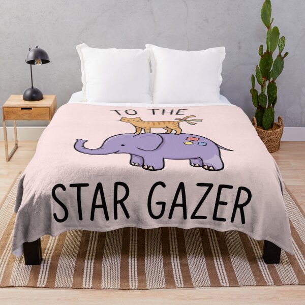 Item preview, To The Star Gazer Cute Cat Riding Purple Elephant designed and sold by Amir Faysal.