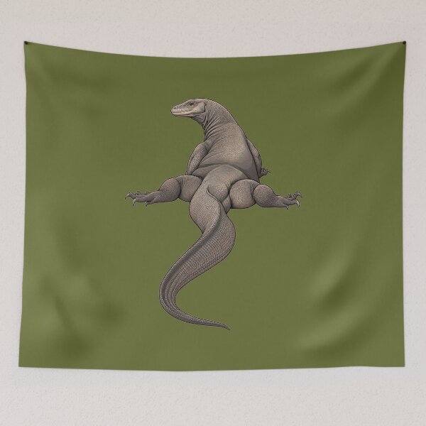 Item preview, Splooting Komodo Dragon designed and sold by KungPowUnicorn.