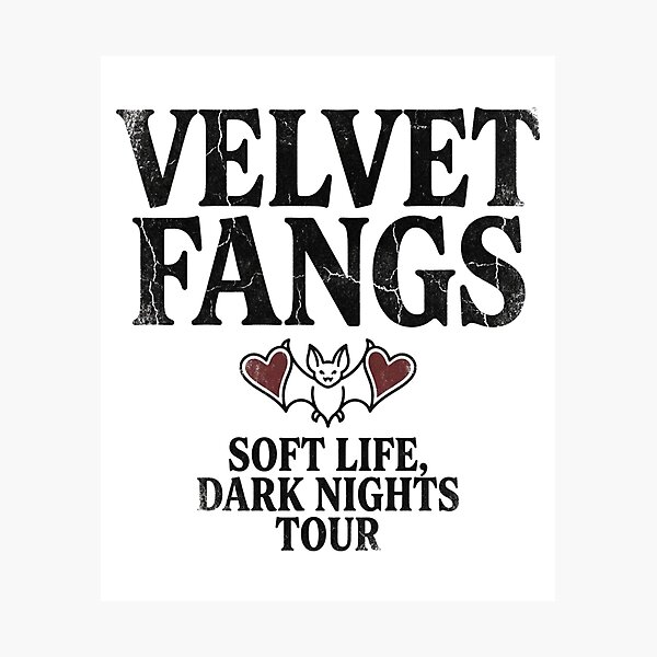 Item preview, Velvet Fangs Cute Bat Heart Vintage Tour Soft Life Dark Nights Gothic Aesthetic designed and sold by raedattia.