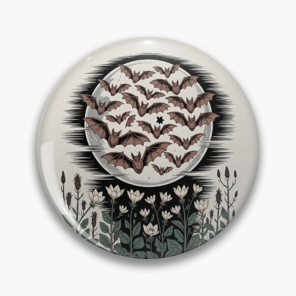 Item preview, Bat Swarm Moon Woodcut Style Art designed and sold by NuvoraNest.