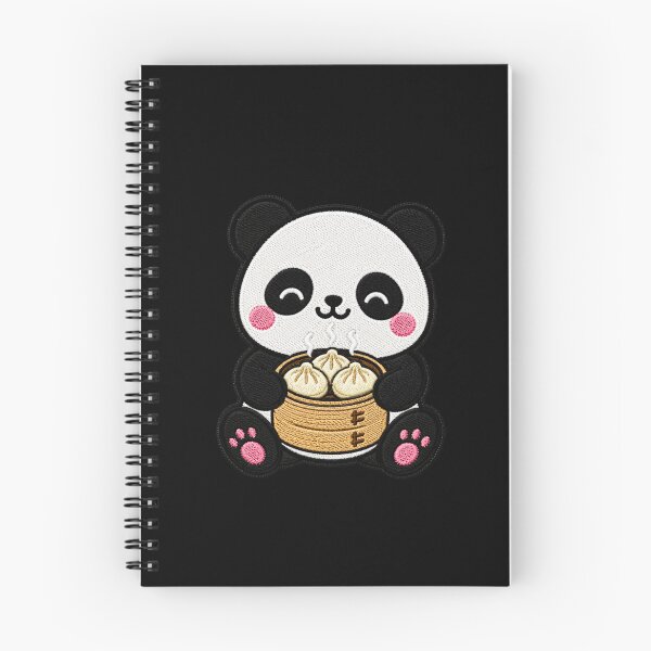Item preview, Cute Panda Eating Dumplings Kawaii Embroidery Patch designed and sold by ColorSplash123.