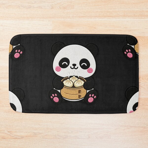 Item preview, Cute Panda Eating Dumplings Kawaii Embroidery Patch designed and sold by ColorSplash123.