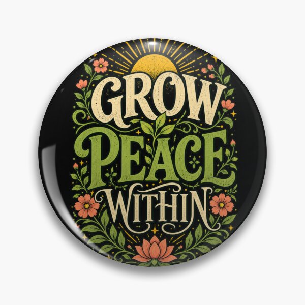 Item preview, Grow Peace Within Botanical Mindfulness Mental Health designed and sold by Fruitflix.