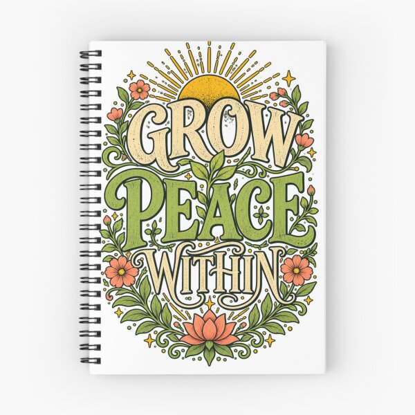Item preview, Grow Peace Within Botanical Mindfulness Mental Health designed and sold by Fruitflix.