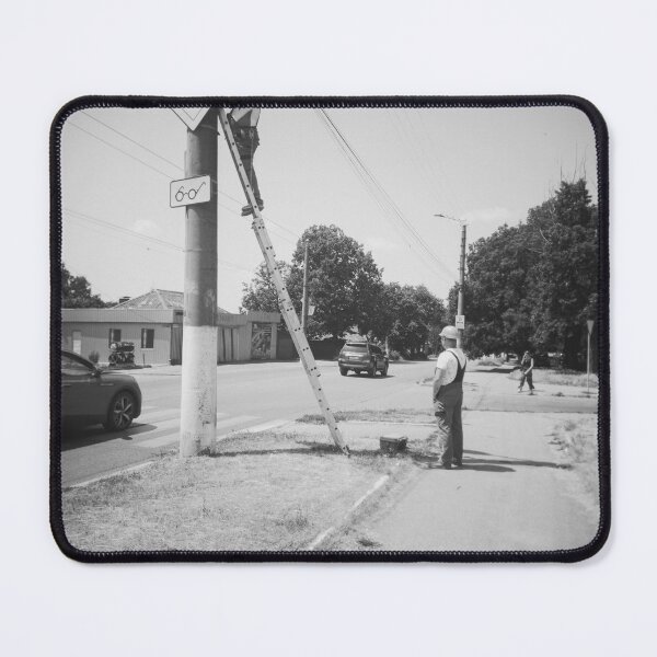 Item preview, Urban linemen working on utility pole designed and sold by di9strict.