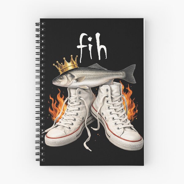 Item preview, Crowned Fish in Flaming Sneakers designed and sold by SassCity.