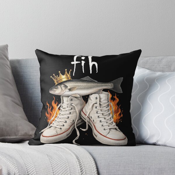 Item preview, Crowned Fish in Flaming Sneakers designed and sold by SassCity.