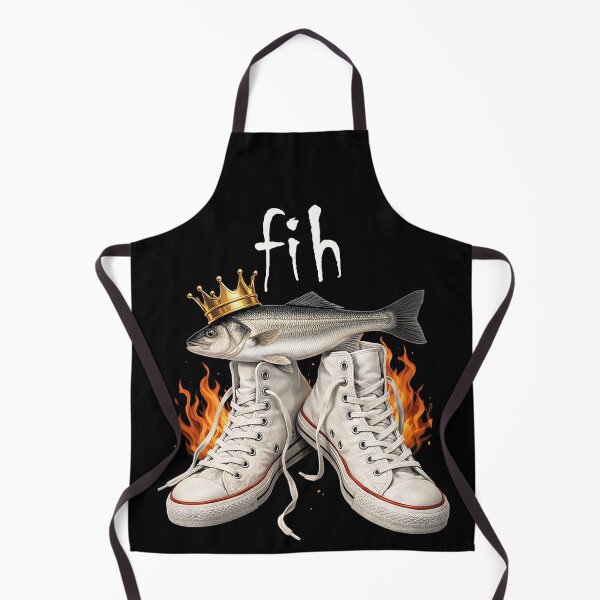 Item preview, Crowned Fish in Flaming Sneakers designed and sold by SassCity.