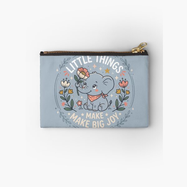 Item preview, Little Things Make Big Joy Cute Elephant Floral Frame designed and sold by Amir Faysal.