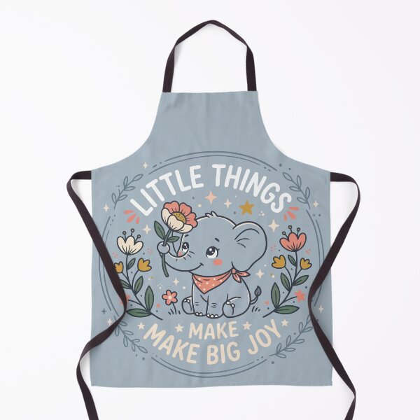 Item preview, Little Things Make Big Joy Cute Elephant Floral Frame designed and sold by Amir Faysal.