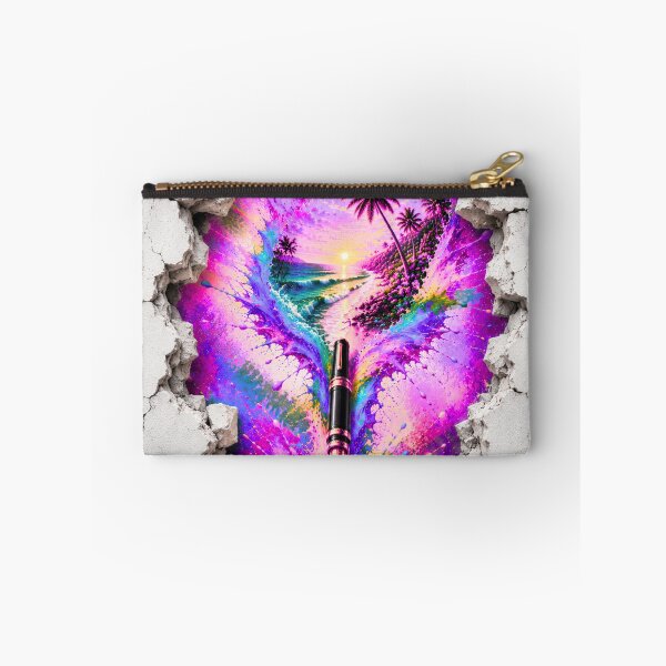 Item preview, Fountain Pen Tropical Portal – Colorful Surreal Art designed and sold by PetruArtDesigns.