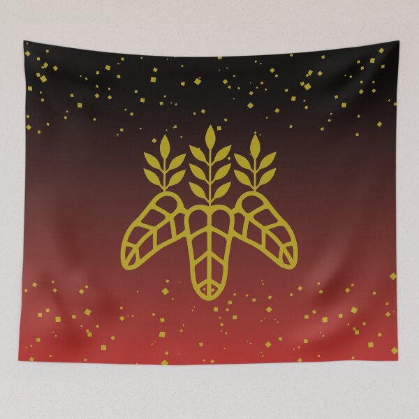 Item preview, Taiko Kiri Toyotomi Hideyoshi Samurai Emblem Faux Gold Dust Red  / Japanese Crest designed and sold by 戦国まーけっと SENGOKU MARKET.