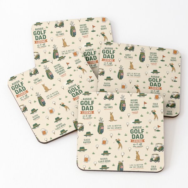 Item preview, Aussie Golf Dad Legend Pattern Australian Golf Dad Fathers Day Gift Kangaroo Beer designed and sold by Yellowriversss.