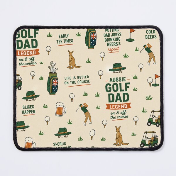 Item preview, Aussie Golf Dad Legend Pattern Australian Golf Dad Fathers Day Gift Kangaroo Beer designed and sold by Yellowriversss.