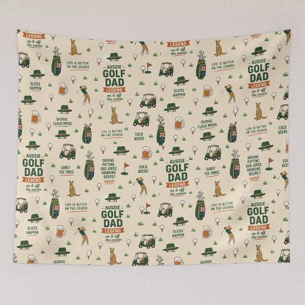 Item preview, Aussie Golf Dad Legend Pattern Australian Golf Dad Fathers Day Gift Kangaroo Beer designed and sold by Yellowriversss.
