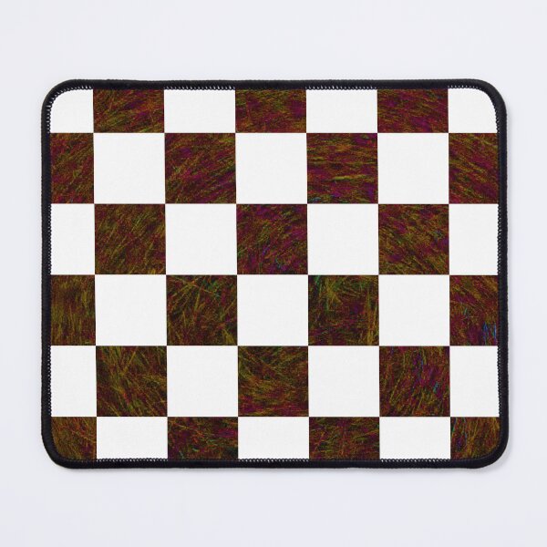 Item preview, Earthy Brown Red Orange Green Textured Chessboard Pattern designed and sold by WD-Artist.