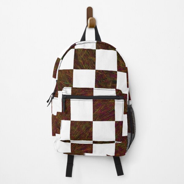 Item preview, Earthy Brown Red Orange Green Textured Chessboard Pattern designed and sold by WD-Artist.