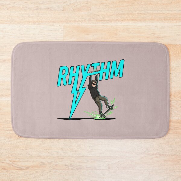 Item preview, Electric Skater Hanging on Rhythm Neon Lightning Bolt Art designed and sold by Rare By Hero.