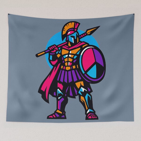Item preview, Minimalist Neon Spartan designed and sold by KungPowUnicorn.