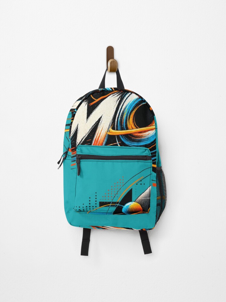 Thumbnail 1 of 3, Backpack, Motion – Dynamic Geometric Abstract Design designed and sold by VasiArtLab.