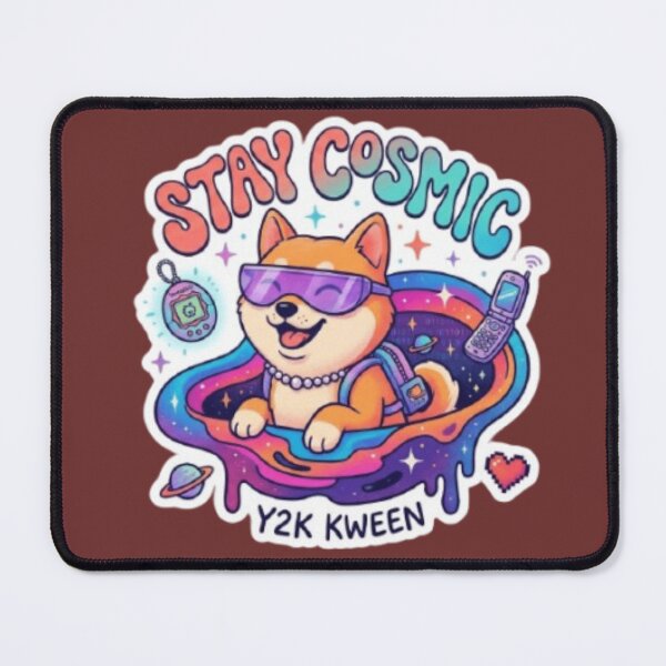 Item preview, Stay Cosmic Y2K Shiba Inu | Retro Pixel & Space Aesthetic designed and sold by cutbeastfactory.