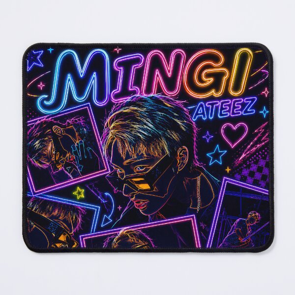 Item preview, Mingi ATEEZ Neon Cyberpunk K-Pop Collage designed and sold by looplandger.