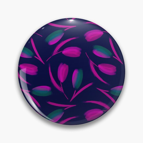 Item preview, Vivid Floral Brushstrokes — Magenta & Green Pattern designed and sold by behappyandrelax.