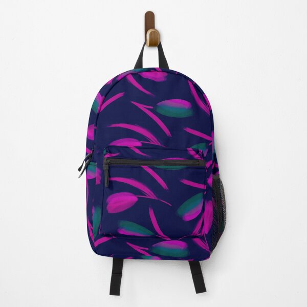 Item preview, Vivid Floral Brushstrokes — Magenta & Green Pattern designed and sold by behappyandrelax.