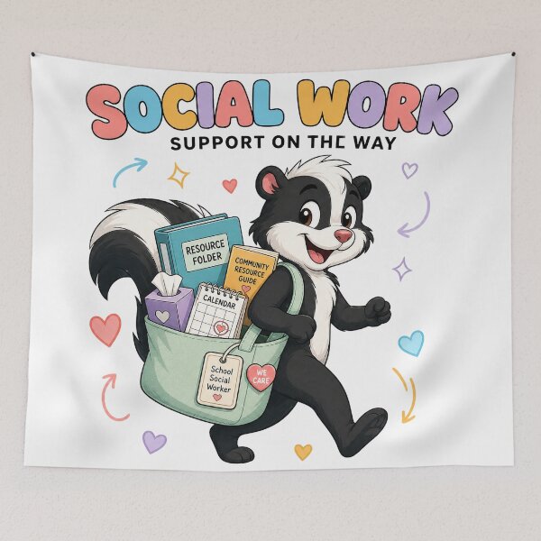 Item preview, School Social Worker Skunk Support  designed and sold by MOCH- ART.