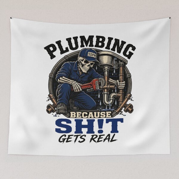 Item preview, Plumbing Because Shit Gets Real designed and sold by DrawMotion.