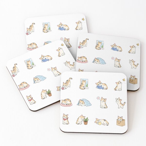 Item preview, Cute Calico Cat Activities Sticker Pack Sheet designed and sold by Rehnair.