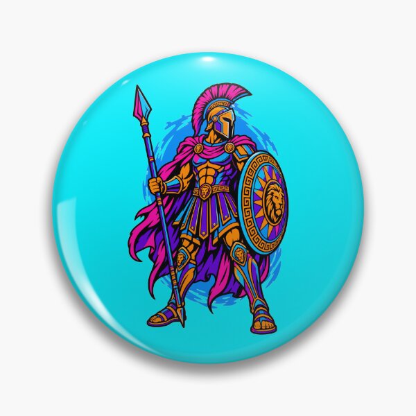 Item preview, Neon Ancient Greek Warrior designed and sold by KungPowUnicorn.