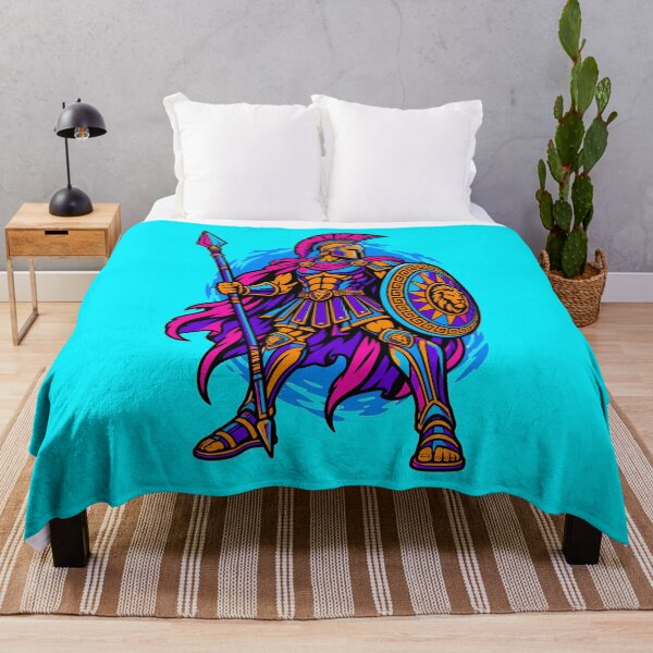 Item preview, Neon Ancient Greek Warrior designed and sold by KungPowUnicorn.