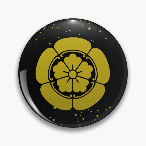 Item preview, Samurai Oda Mokko Nobunaga Oda Family Crest Faux Gold Dust Black / Japanese Crest designed and sold by 戦国まーけっと SENGOKU MARKET.
