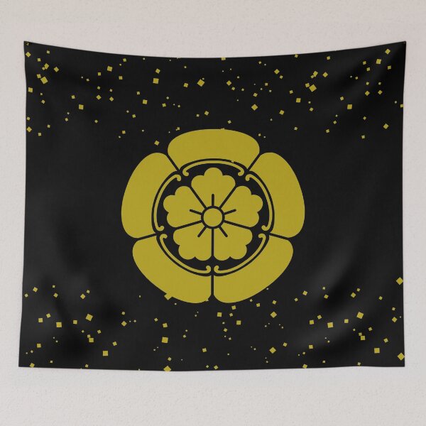 Item preview, Samurai Oda Mokko Nobunaga Oda Family Crest Faux Gold Dust Black / Japanese Crest designed and sold by 戦国まーけっと SENGOKU MARKET.