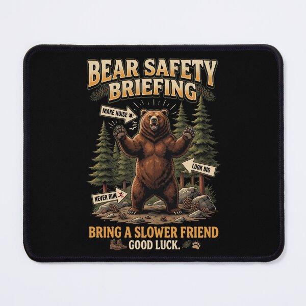 Item preview, Bear Safety briefing Bring a Slower Friend designed and sold by CF_VintageDesign.