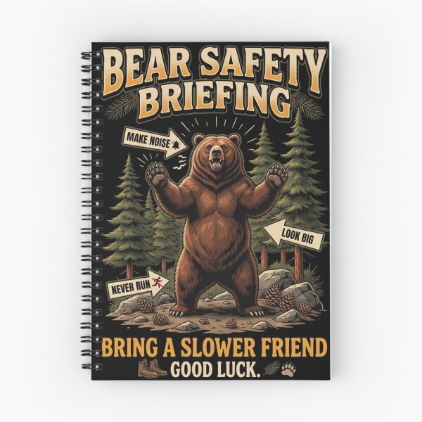 Item preview, Bear Safety briefing Bring a Slower Friend designed and sold by CF_VintageDesign.