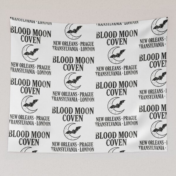Item preview, Blood Moon Coven Bat Crescent Moon Vintage Gothic Concert Tour designed and sold by raedattia.