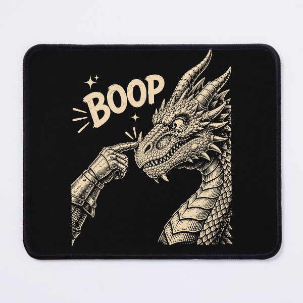 Item preview, Funny Boop Medieval Knight Dragon Meme designed and sold by Izanmie.