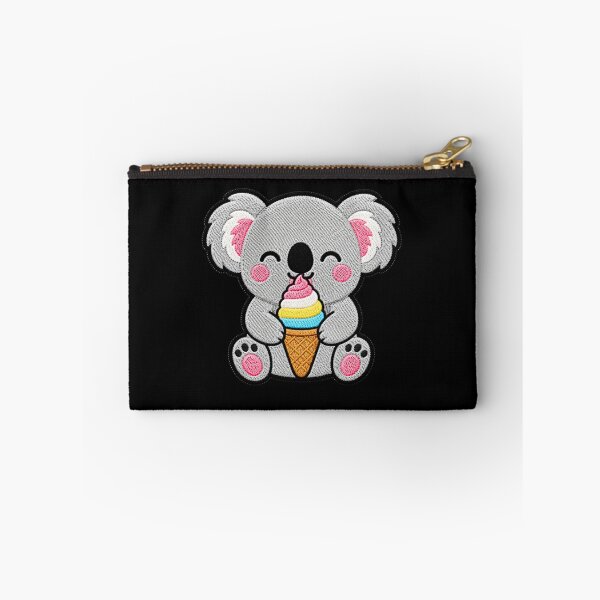 Item preview, Cute Koala Eating Ice Cream Kawaii Embroidery Patch designed and sold by ColorSplash123.