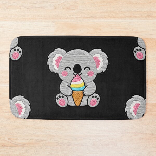 Item preview, Cute Koala Eating Ice Cream Kawaii Embroidery Patch designed and sold by ColorSplash123.