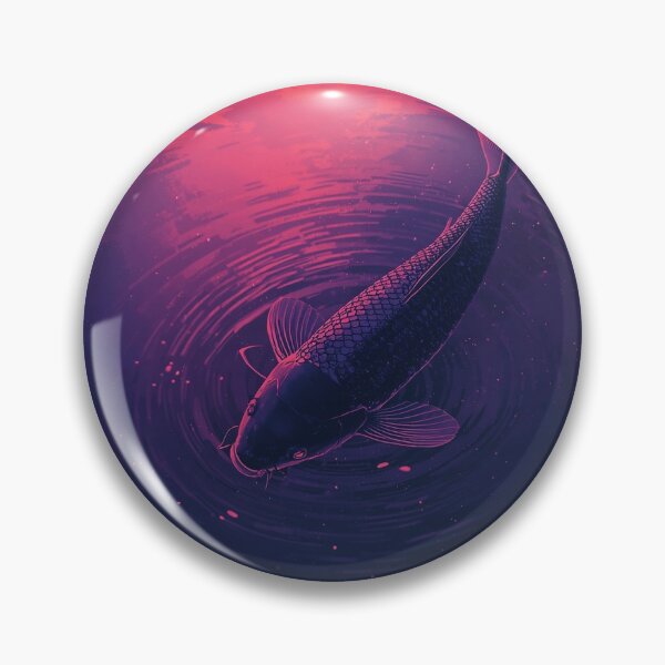 Item preview, Nebula Koi Drift — Japanese Synthwave Art designed and sold by Tokyo Neo Noir Collective .