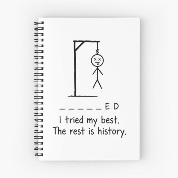 Item preview, I Tried My Best – Funny Hangman Skeleton designed and sold by IvanaIka.