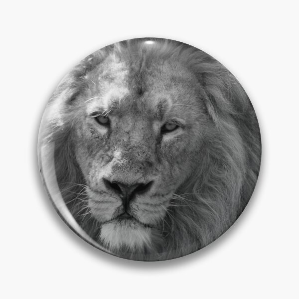 Item preview, Majestic Lion Portrait – Black and White King of the Jungle Wildlife Art designed and sold by StyleForge Apparel.