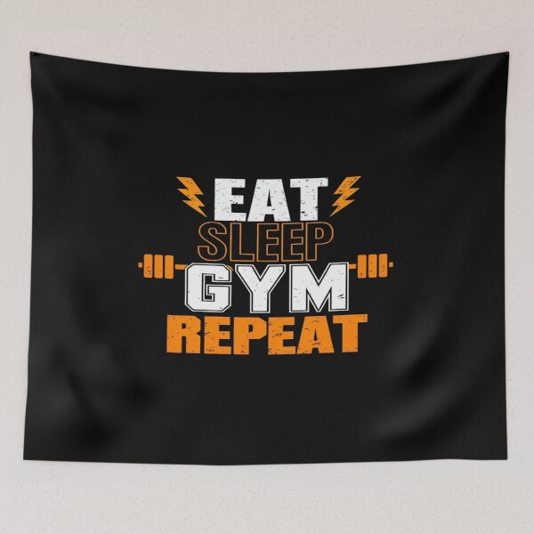 Item preview, Eat Sleep Gym Repeat Fitness Motivation Design – High‑Impact Workout Quote for Active Lifestyle designed and sold by Bright Nest Studio.