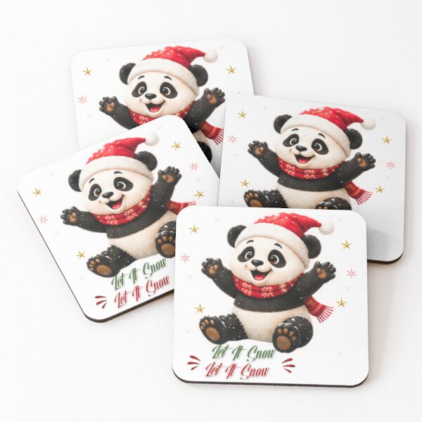 Item preview, Cute Christmas Panda Let It Snow Winter Holiday designed and sold by EnginerdStudio.