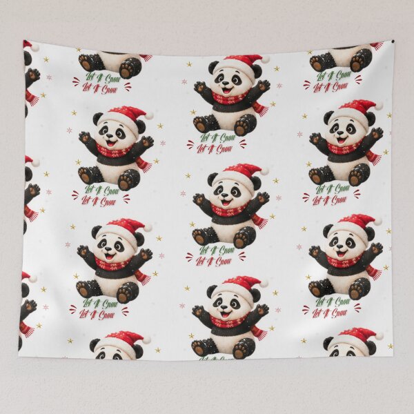 Item preview, Cute Christmas Panda Let It Snow Winter Holiday designed and sold by EnginerdStudio.