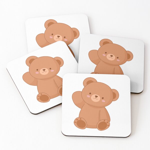 Item preview, Cute Teddy Bear Waving Hand designed and sold by PeonyandlillyId.