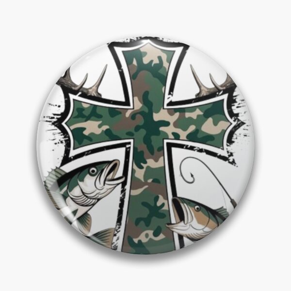 Item preview, Camo Cross Fishing Hunting Antlers Design designed and sold by BaddieNz.