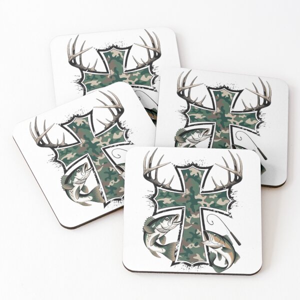 Item preview, Camo Cross Fishing Hunting Antlers Design designed and sold by BaddieNz.